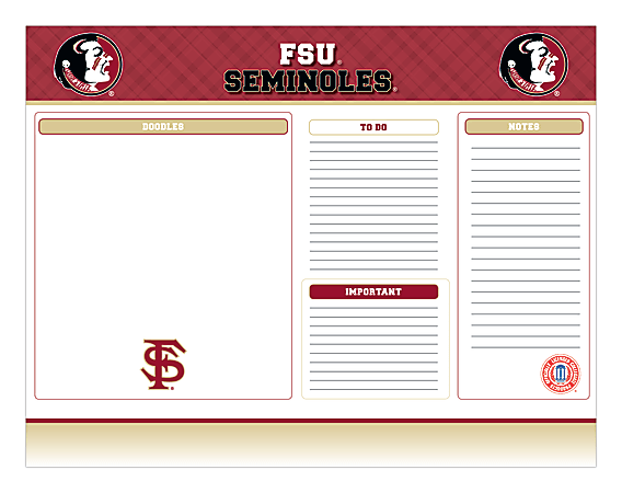 Markings by C.R. Gibson® Desk Notepad, 17" x 22", Florida State Seminoles
