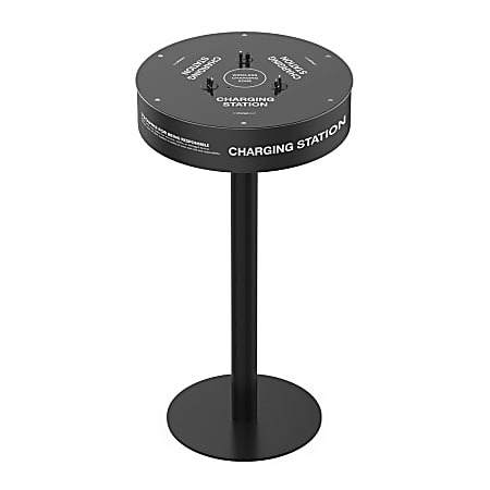 ChargeTech Free-Standing Phone Charging Table, Black