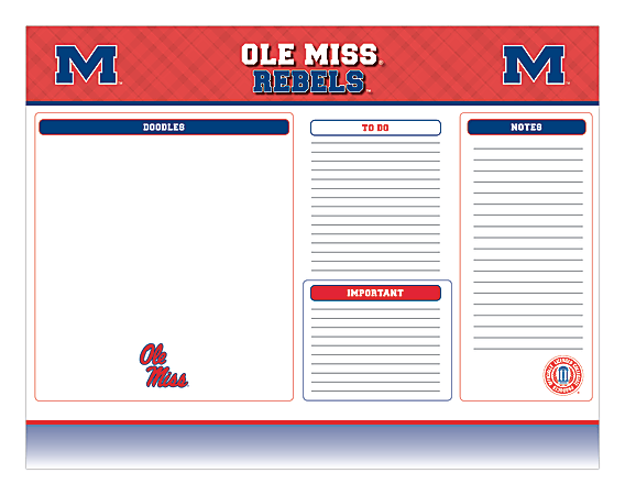 Markings by C.R. Gibson® Desk Notepad, 17" x 22", University Of Mississippi Rebels