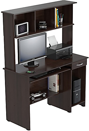 Inval computer workcenter with hutch sale