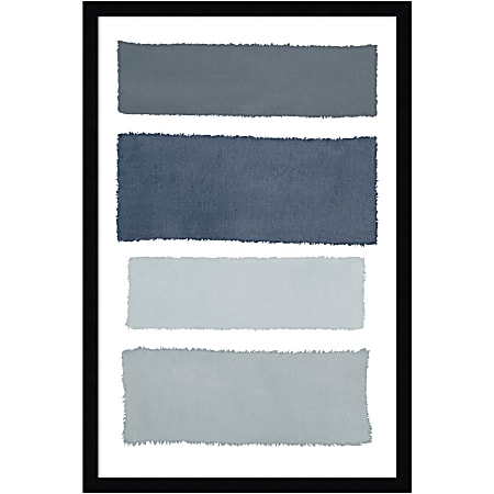 Amanti Art Painted Weaving I Gray by Piper Rhue Wood Framed Wall Art Print, 18”W x 26”H, Black