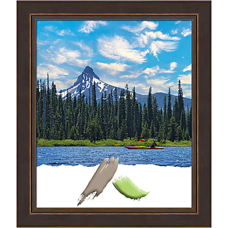 Amanti Art Lara Bronze Wood Picture Frame, 24" x 28", Matted For 20" x 24"