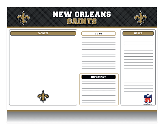 Markings by C.R. Gibson® Desk Notepad, 17" x 22", New Orleans Saints