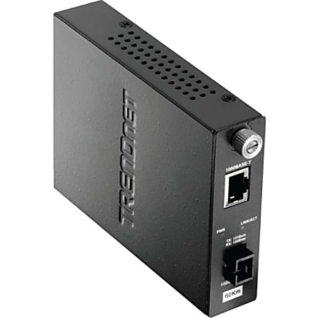 TRENDnet TFC-1000S60D5 Gigabit Ethernet Media Converter - 1 x Network (RJ-45) - 1 x SC Ports - Gigabit Ethernet - 1000Base-T, 1000Base-LX - Wall Mountable