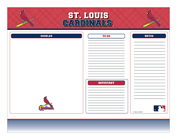 Markings by C.R. Gibson® Desk Notepad, 17" x 22", St. Louis Cardinals