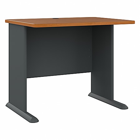 Bush Business Furniture Office Advantage Desk 36"W, Natural Cherry/Slate, Standard Delivery