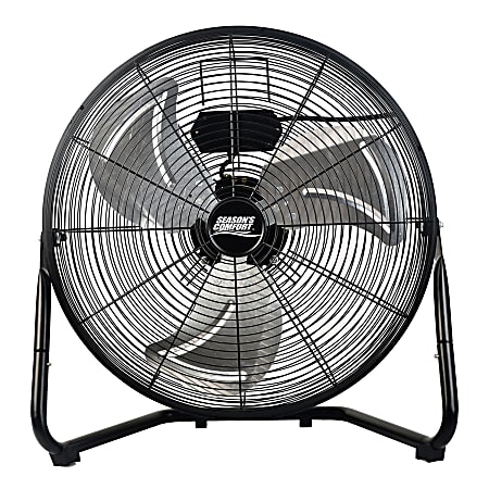 Seasons Comfort&trade; 3-Speed High-Velocity Heavy-Duty Floor Fan, 20-In., Black