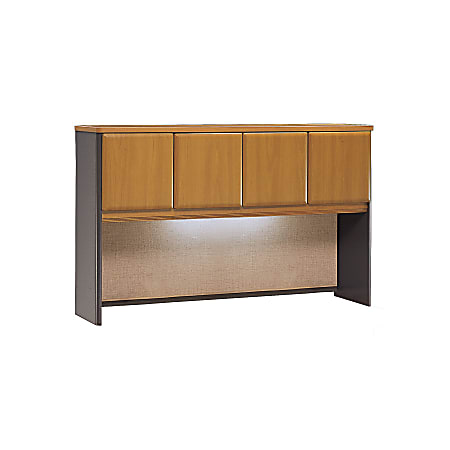 Bush Business Furniture Office Advantage Hutch 60"W, Natural Cherry/Slate, Standard Delivery