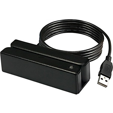 Uniform Industrial USB Magnetic Card Reader Triple Track 55 ins USB Office Depot