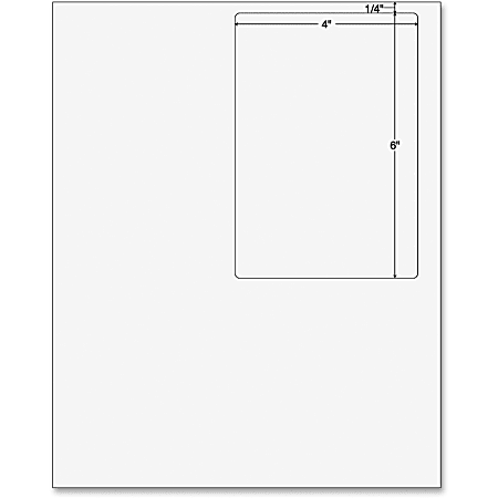 Sparco Laser SPR99593 Inkjet Print Integrated Label Form, 6" x 4", White, Pack Of 250