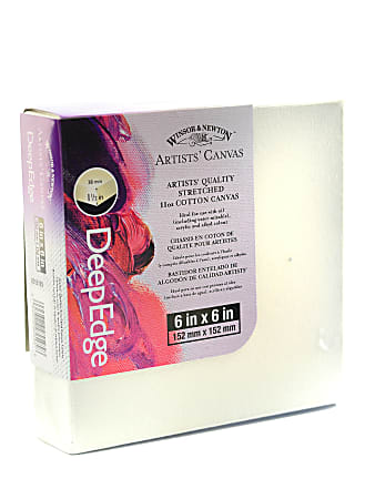 Winsor & Newton Artists' Deep Edge Cotton Canvases, 6" x 6" x 1 1/2", Pack Of 3