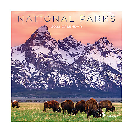 TF Publishing Scenic Monthly Mini Wall Calendar, 7" x 7", National Parks, January To December 2022