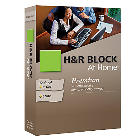 H&R Block® At Home™ Premium + State + E-File 2009 (Formerly TaxCut), For PC/Mac, Traditional Disc