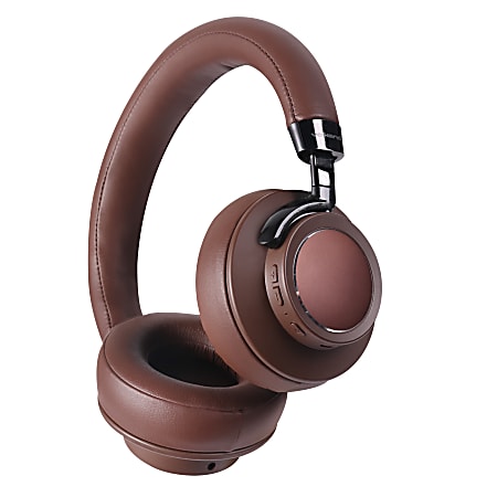 Volkano Asista H01 Bluetooth® Wireless Headphones With Voice Assist, Brown, VK-1009-H01-BR