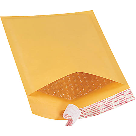 South Coast Paper Kraft Self-Seal Bubble Mailers, #0, 6" x 10", Pack Of 150