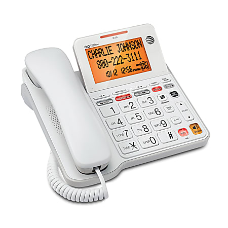 AT T CL4940 Corded Answering System with Large Tilt Display - Office Depot