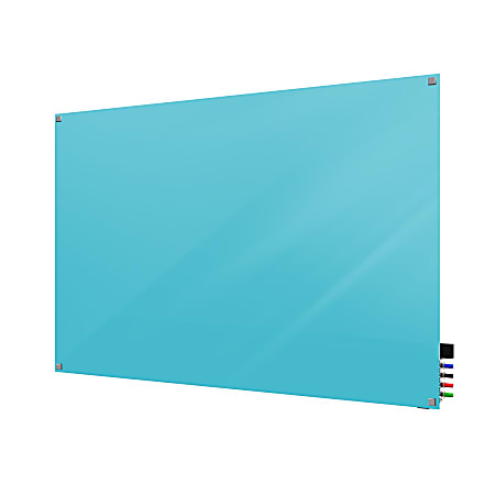 Ghent Harmony Magnetic Glass Dry-Erase Boards, 24” x 36”, Blue