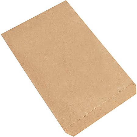 Partners Brand Flat Merchandise Bags, 7 1/2"W x 10 1/2"D, Kraft, Case Of 2,000