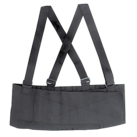 DMI® Deluxe Industrial Back Support Belt With Straps, Standard, Black