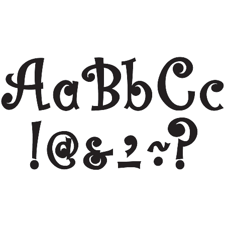 Teacher Created Resources Bling Letters With Jewels, 7", Black, Pack Of 202