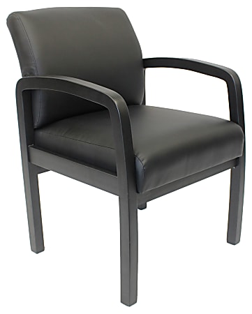 Boss Office Products Guest Chair with Antimicrobial Protection Black