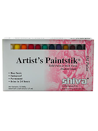 Shiva Artist's Paintstik Oil Color Set, Student Set, Set Of 12