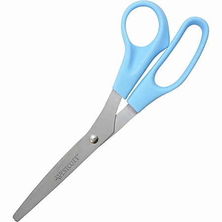 Westcott 8 Bent All Purpose Preferred Stainless Steel Scissors, Blue  (43218)