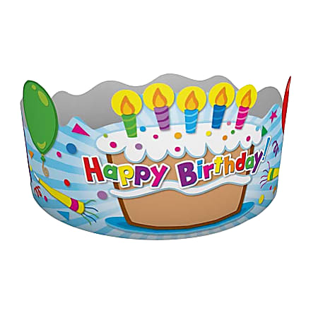 Carson Dellosa Education Birthday Crowns, Multicolor, 1st Grade, 30 Crowns Per Pack, Set Of 2 Packs