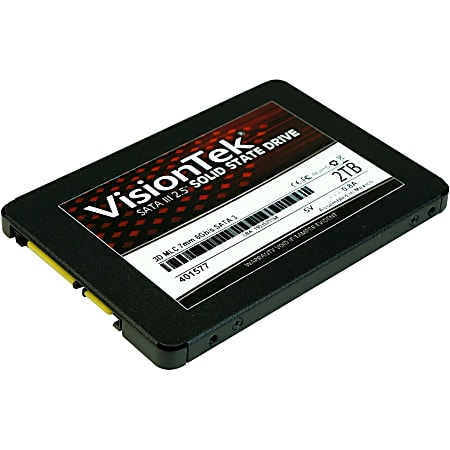 VisionTek 2TB 3D MLC 7mm 2.5" SSD - 550 MB/s Maximum Read Transfer Rate - 425 MB/s Maximum Write Transfer Rate