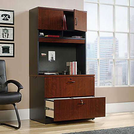 Sauder cherry online file cabinet