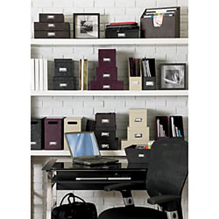 Realspace Storage Leather Style Collection Photo Box 11 H x 8 W x 5 D ...