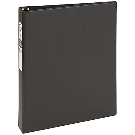 Avery® Economy 3-Ring Binder, 1" Round Rings, Black