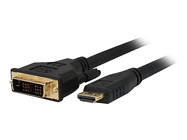 Comprehensive Pro AV/IT Series HDMI to DVI 26 AWG Cable 6ft - 6 ft DVI/HDMI Video Cable for Projector, Video Device - First End: 1 x HDMI Male Digital Audio/Video - Second End: 1 x DVI-D (Dual-Link) Male Video - Supports up to 2048 x 1536 - Shielding