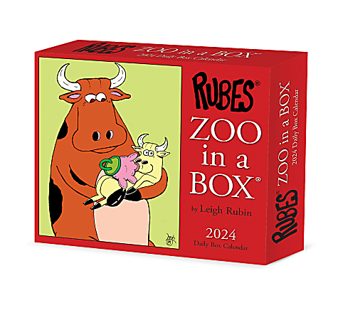 2024 Willow Creek Press Page-A-Day Daily Desk Calendar, 5" x 6", Zoo in a Box, January To December