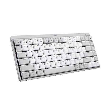 Logitech MX Mechanical Mini for Mac Wireless Illuminated Keyboard, Low-Profile Switches, Tactile Quiet Keys, Pale Gray - 920010553