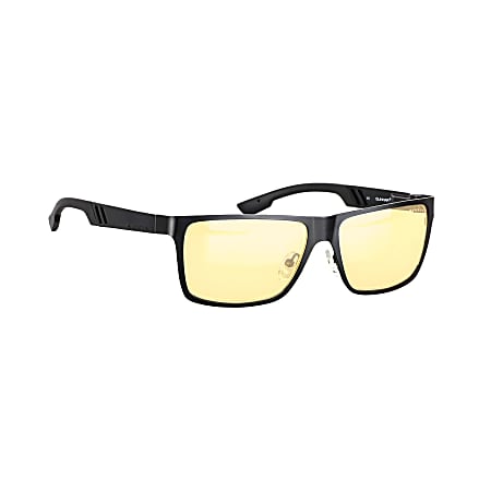 Gunnar Optiks Vinyl Full Rim Ergonomic Advanced Computer Glasses, Onyx Frame, Amber Lens, VIN-00101