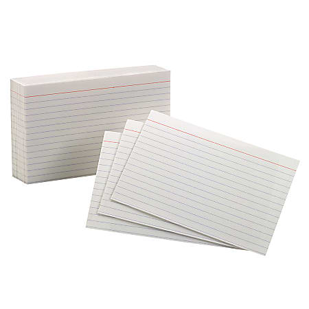 Oxford® Index Cards, Ruled, 4" x 6", White, Pack Of 100