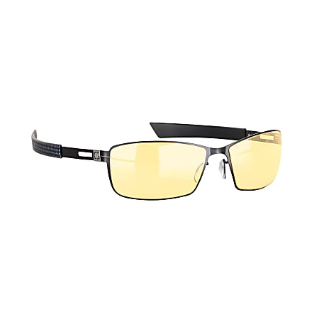 Gunnar Optiks Vayper Full Rim Advanced Video Gaming Glasses, Onyx Frame, Amber Lens, VAY-00101