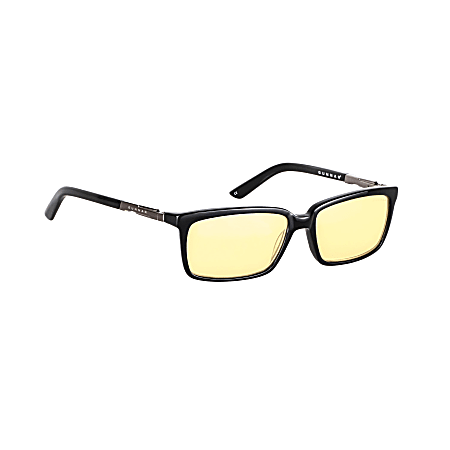 Gunnar Optiks Haus Full Rim Advanced Computer Glasses, Onyx Frame, Amber Lens, HAU-00101