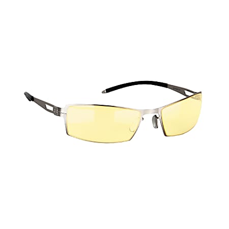 Gunnar Optiks SheaDog Full Rim Ergonomic Advanced Computer Glasses, Mercury Frame, Amber Lens, G0005-C011