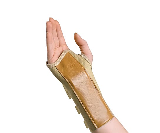Medline Elastic Wrist Splint, Right, Small, 7", Black