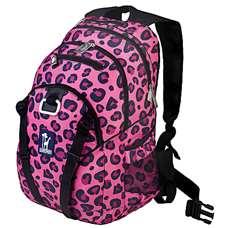 Wildkin Serious Laptop Backpack, Pink Leopard