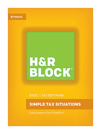 H&R Block® Basic Tax Software 2016, For PC And Apple® Mac®, Traditional Disc