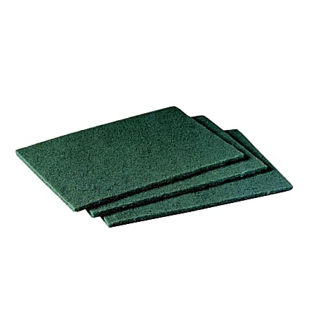 6'' x 9'' Pack of 10 Heavy Duty Professional Green Scourer Pads 