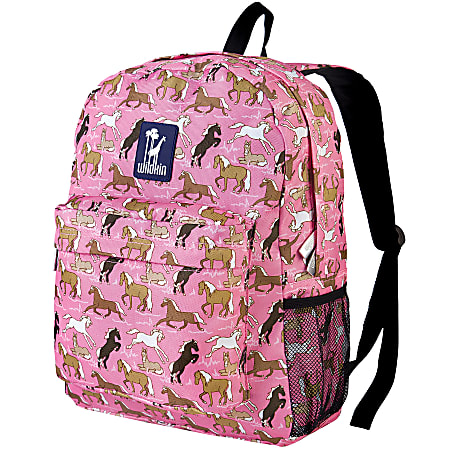 Wildkin Crackerjack Laptop Backpack, Horses In Pink