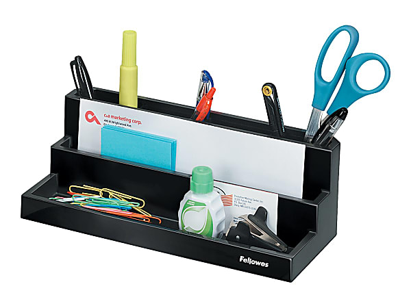 Officemate Plastic 8 Compartment Storage Deep Drawer Organizer Tray 2 14 x  15 18 x 11 12 Black - Office Depot