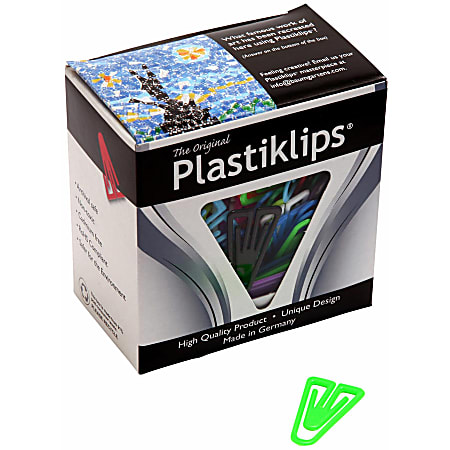 Advantus Medium Plastic Paper Clips, 1 inch, Assorted Colors, Box of 500 (PC0300)