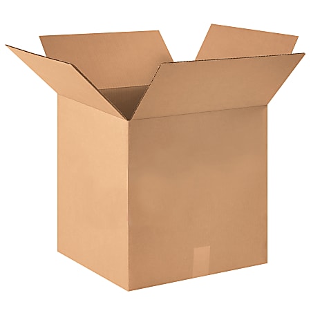 Partners Brand V3C Weather-Resistant Corrugated Boxes, 18"H x 18"W x 18"D, Kraft, Pack Of 10