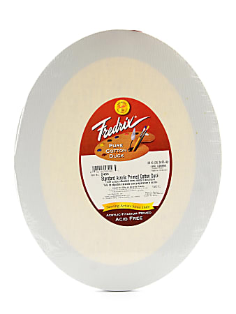 Fredrix Oval Stretched Canvases, 8" x 10" x 1/2", Pack Of 2