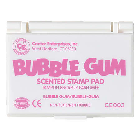 Center Enterprise Scented Stamp Pads, Bubble Gum Scent, 2 1/4" x 3 3/4", Pink, Pack Of 6
